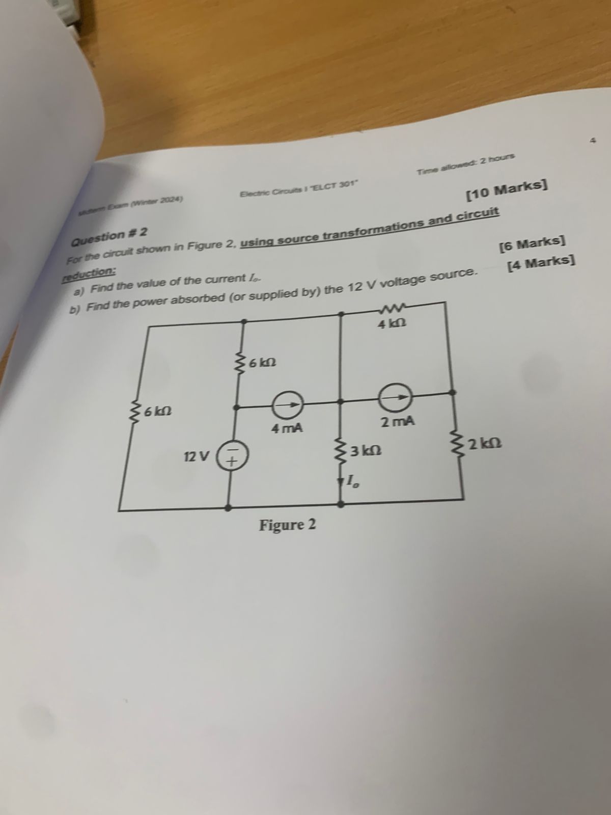 4 Time allomed: 2 hours , Exem ( winter 2 0 2 4 )