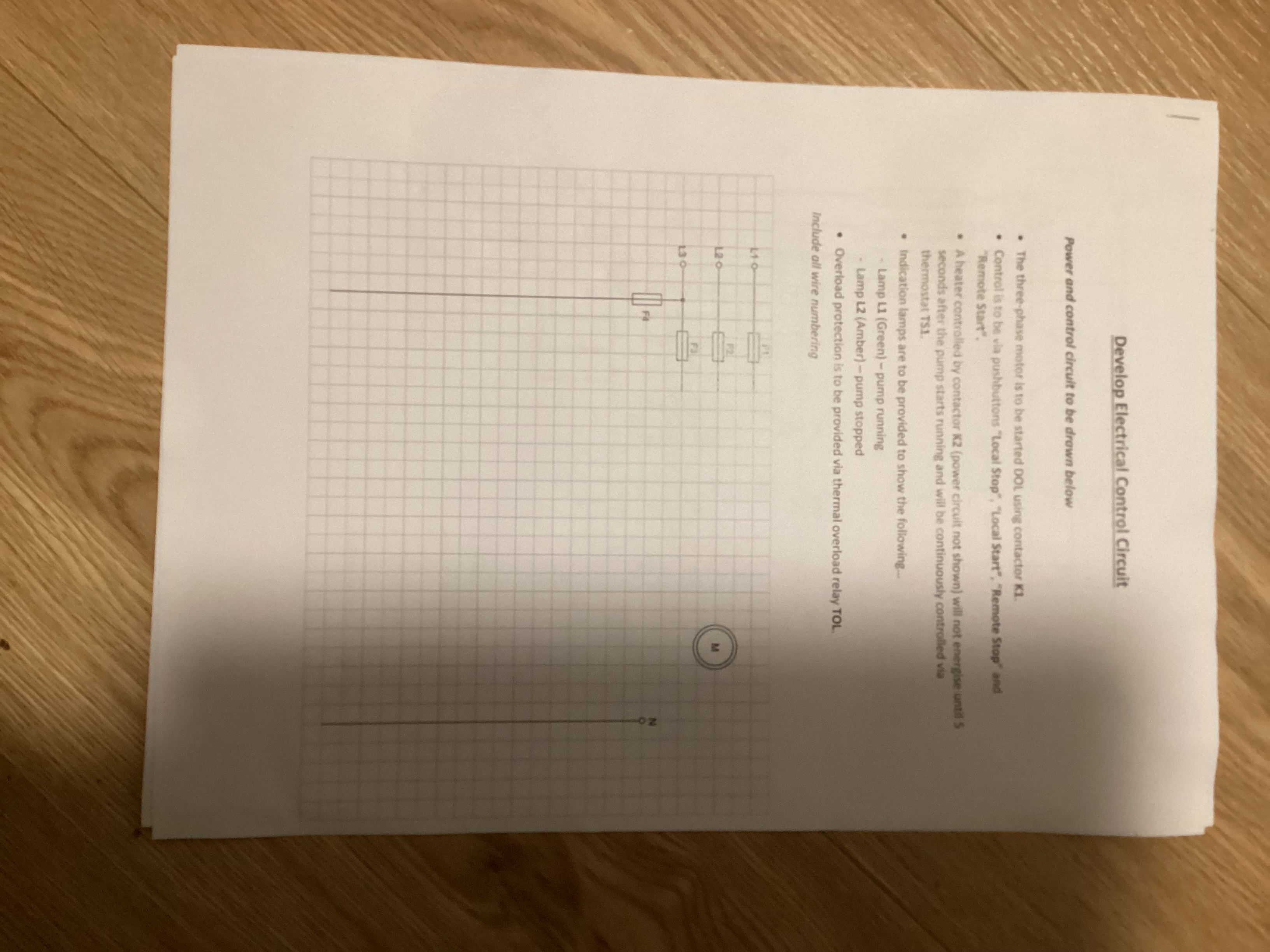 Develop Electrical Control Circuit Power and