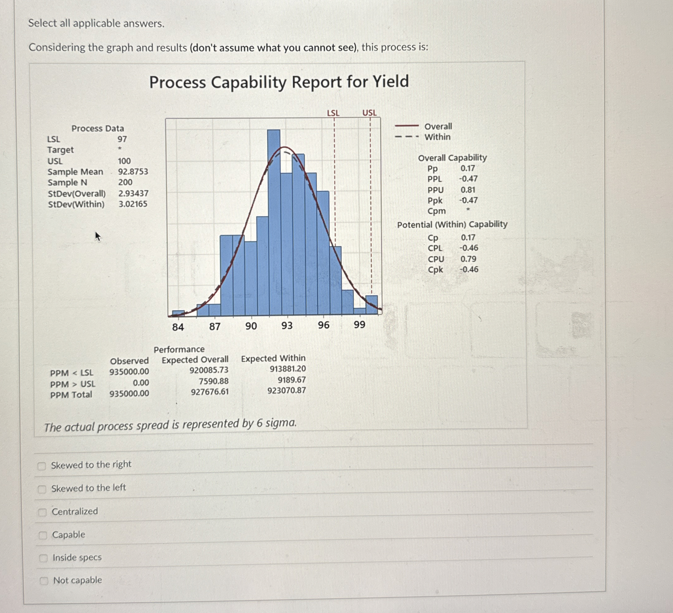 Select all applicable answers. Considering the