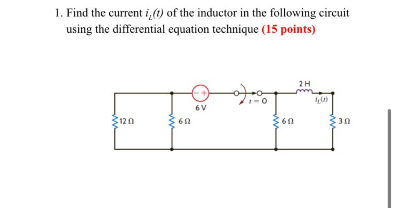 Find the current i L ( t ) of the inductor in the