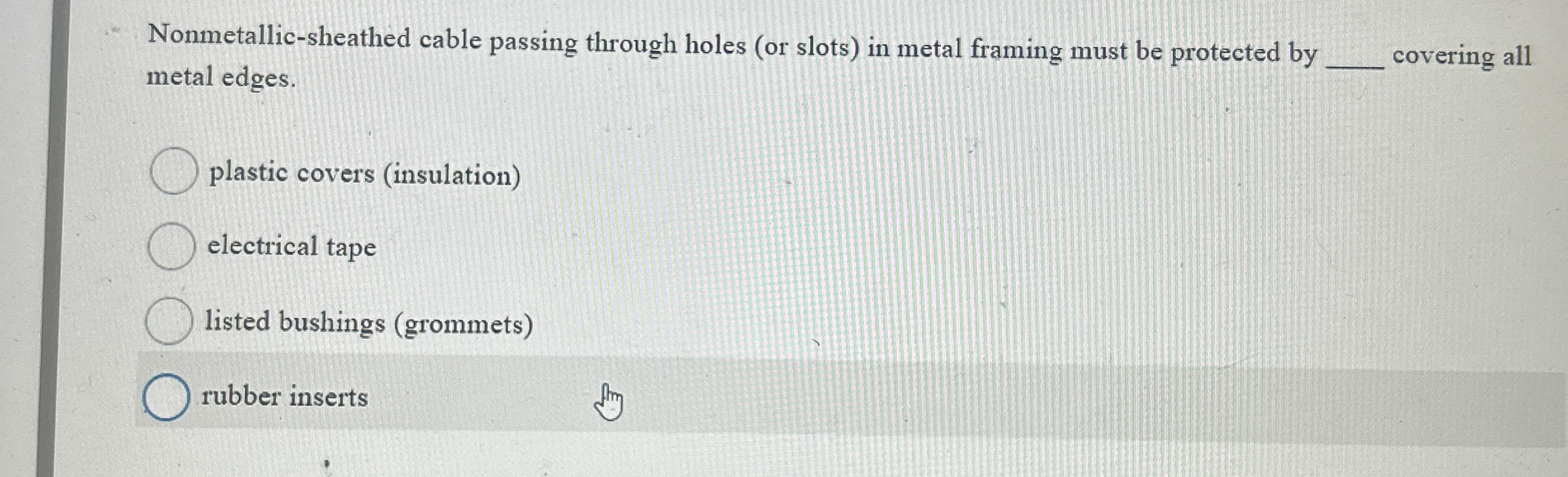 Nonmetallic - sheathed cable passing through