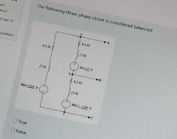 The following three.phase circuit is considered