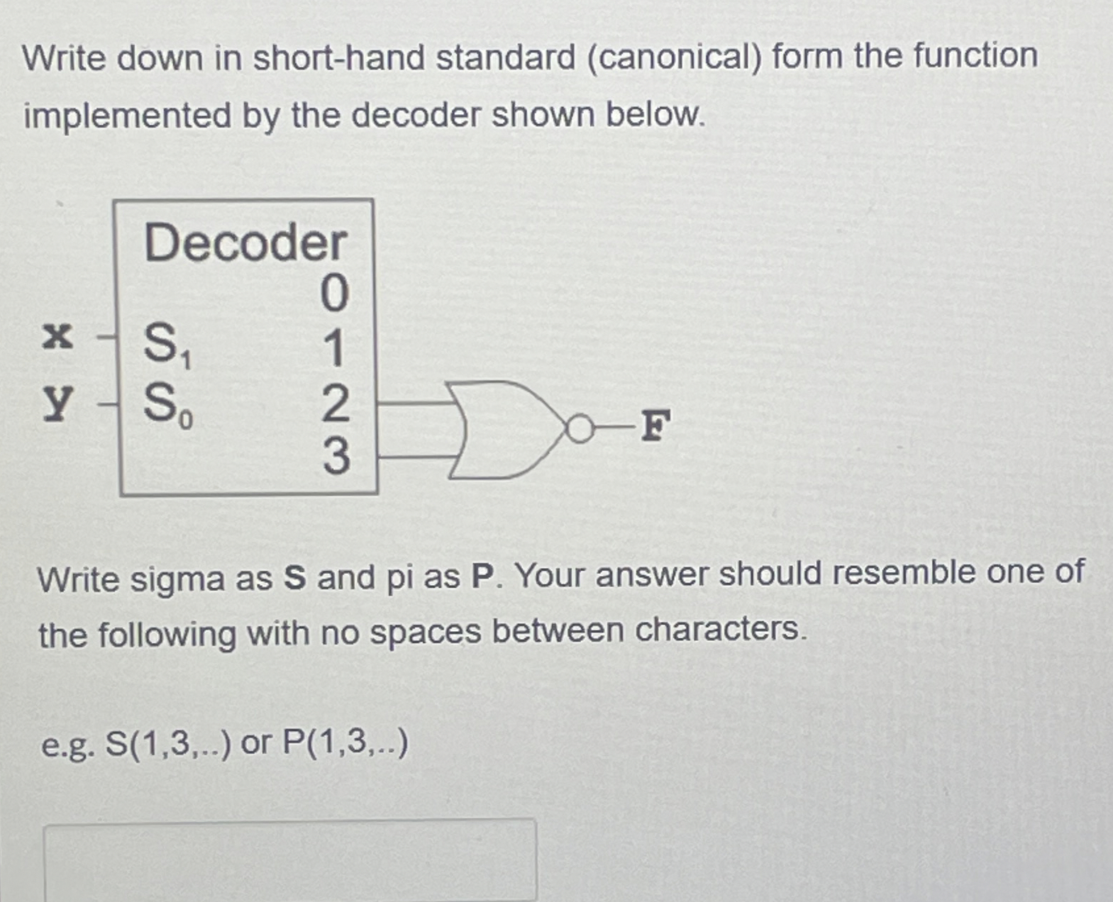 Write down in short - hand standard ( canonical )