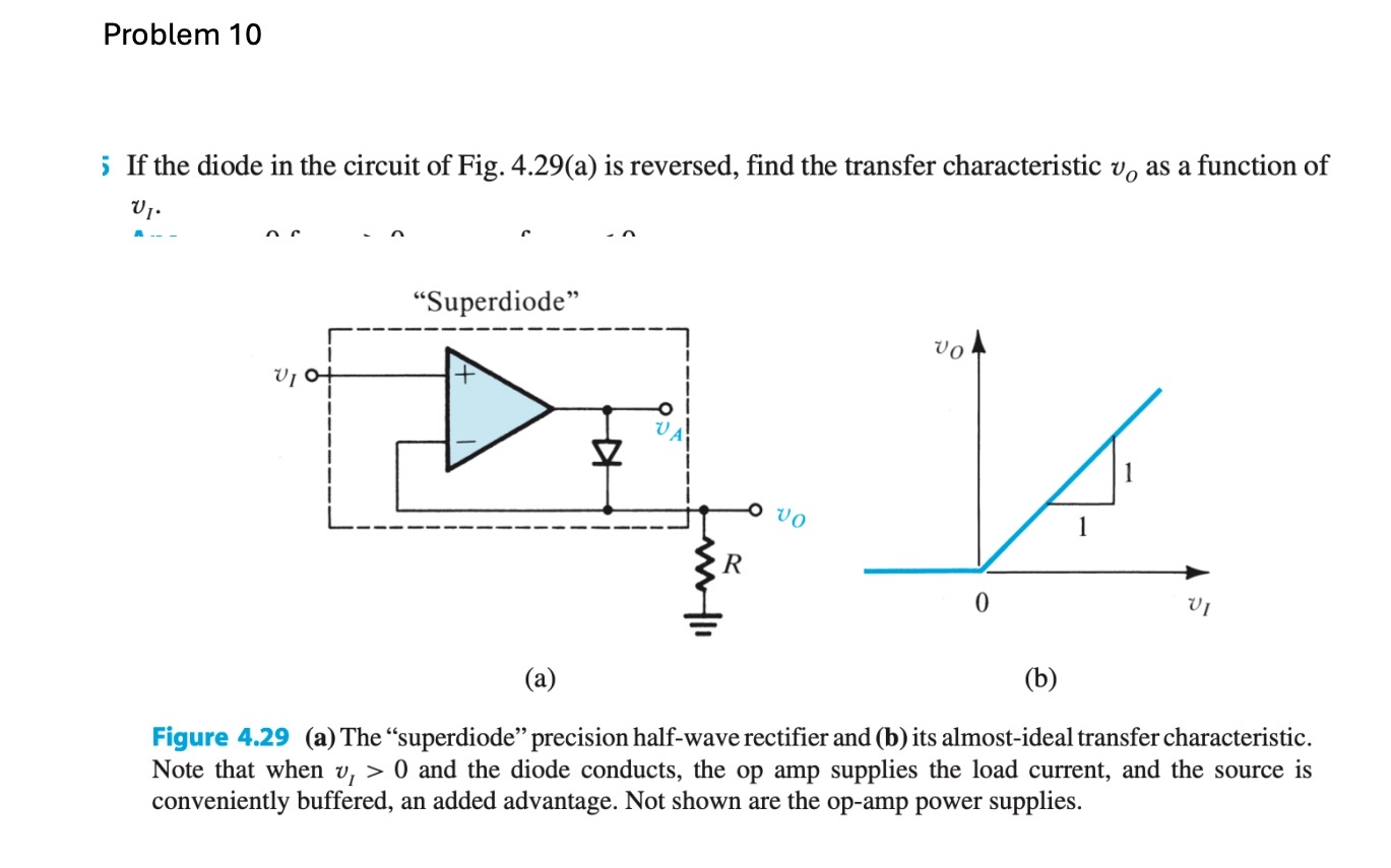 Problem 1 0 ; If the diode in the circuit of Fig.