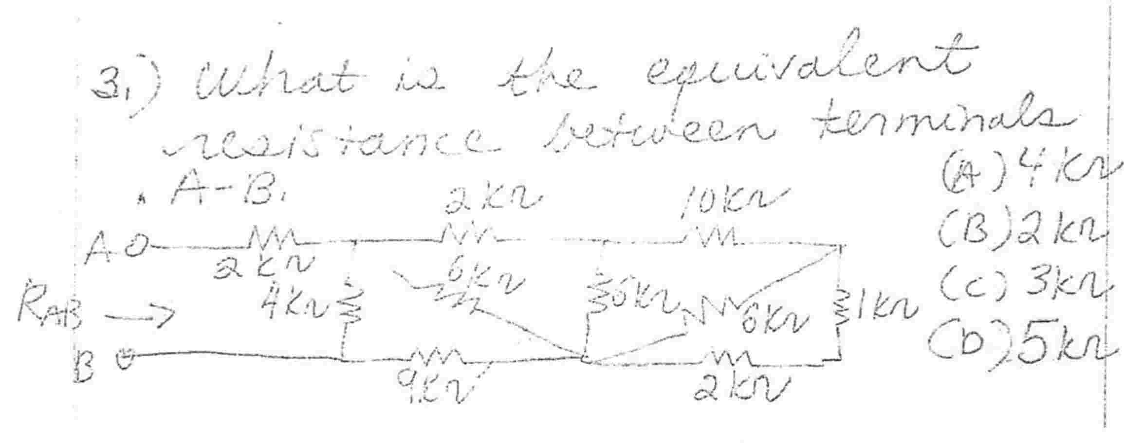 What is the equivalent resistance between