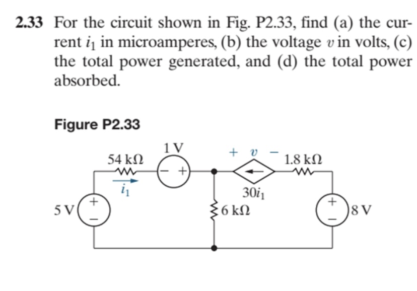2 . 3 3 For the circuit shown in Fig. P 2 . 3 3 ,