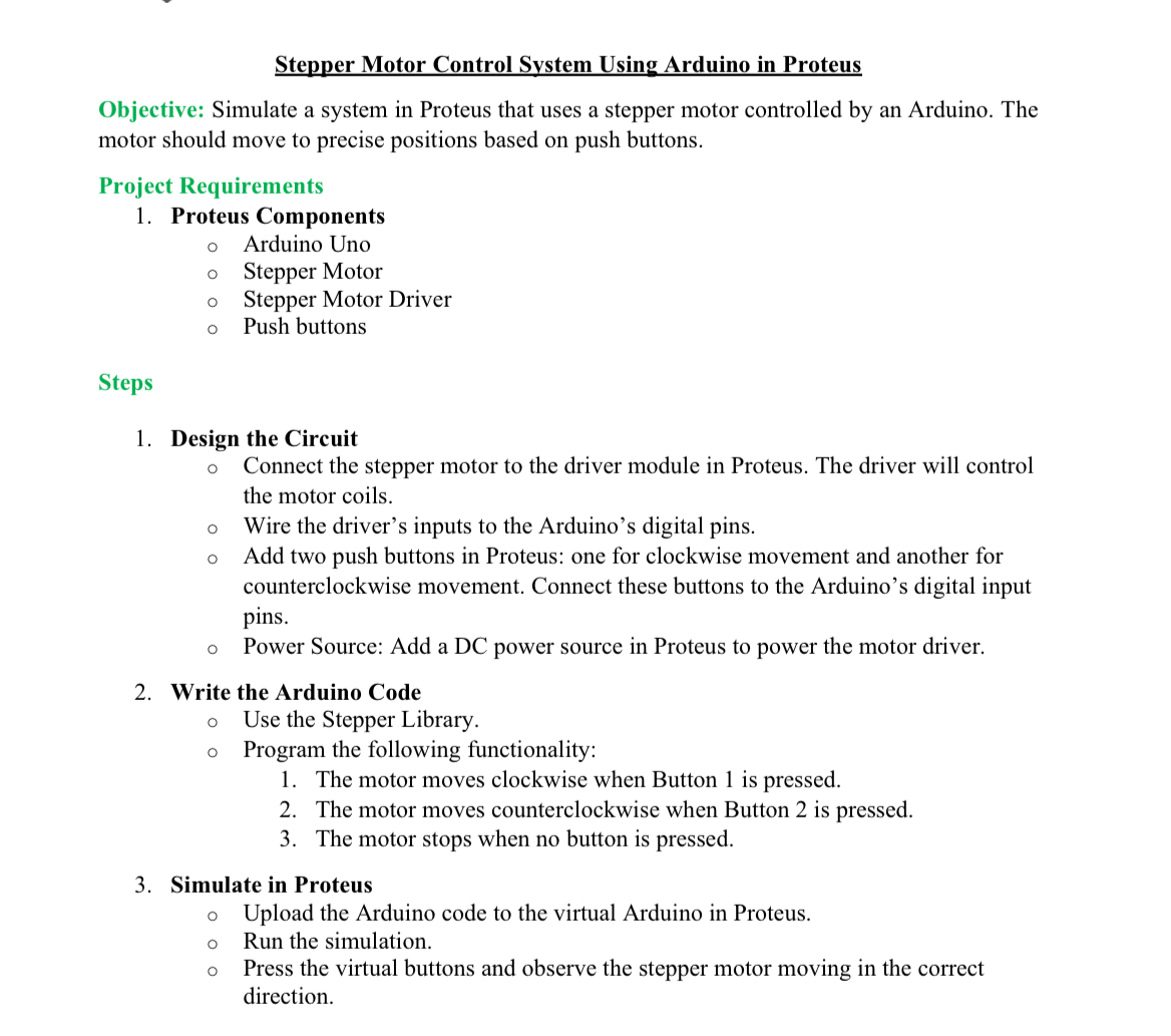 Stepper Motor Control System Using Arduino in