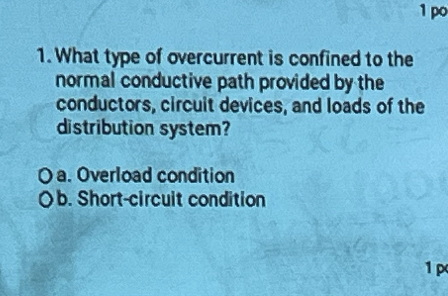 What type of overcurrent is confined to the