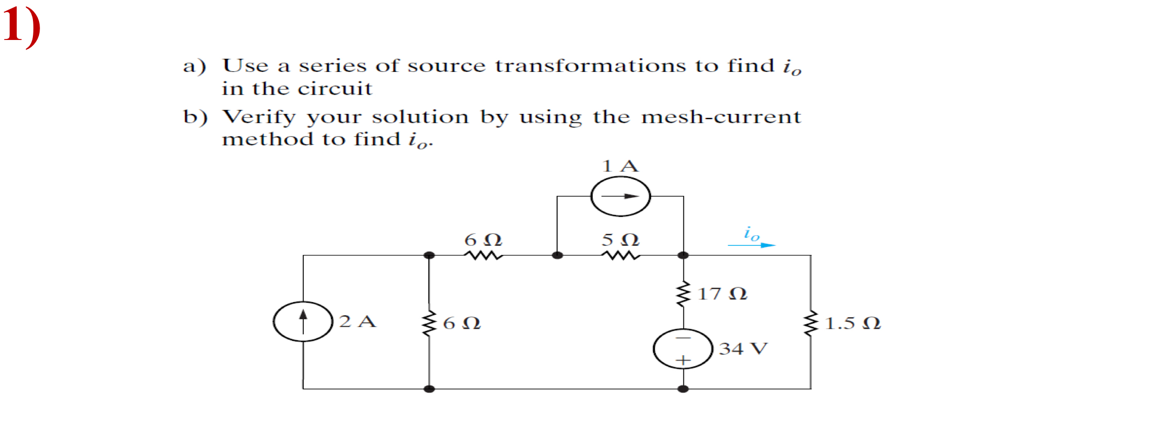 a ) Use a series of source transformations to