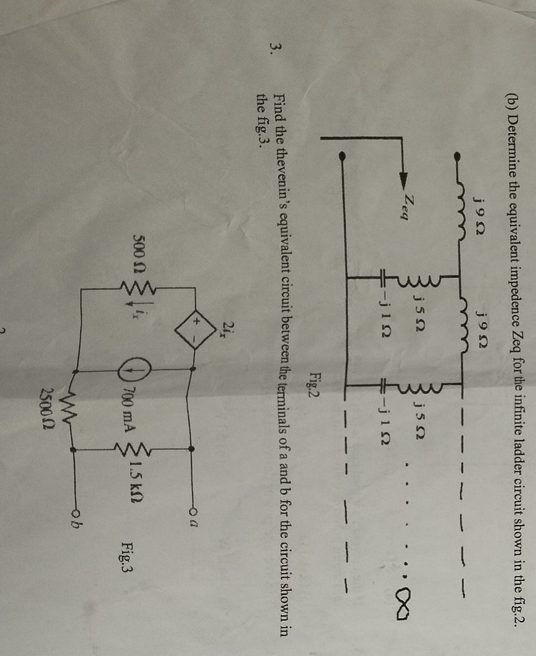 ( b ) Determine the equivalent impedence Zeq for