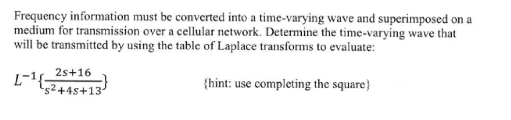 Frequency information must be converted into a