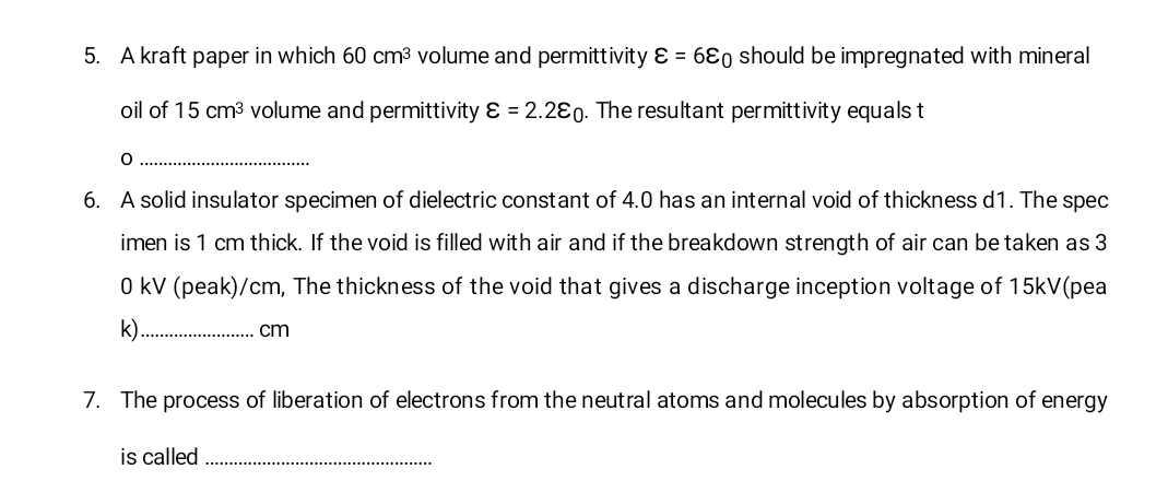 A kraft paper in which 6 0 c m 3 volume and