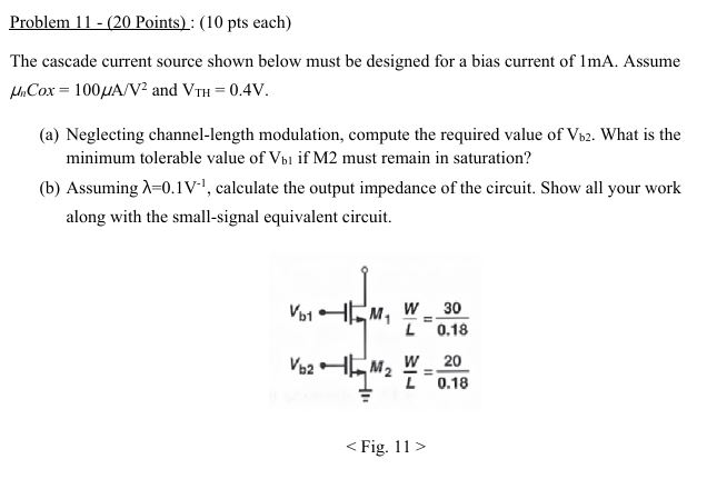 Problem 1 1 - ( 2 0 Points ) : ( 1 0 pts each )