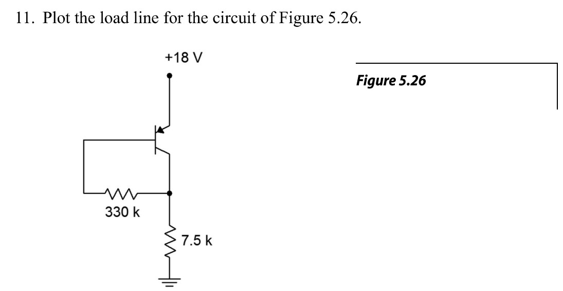 1 1 . Plot the load line for the circuit of