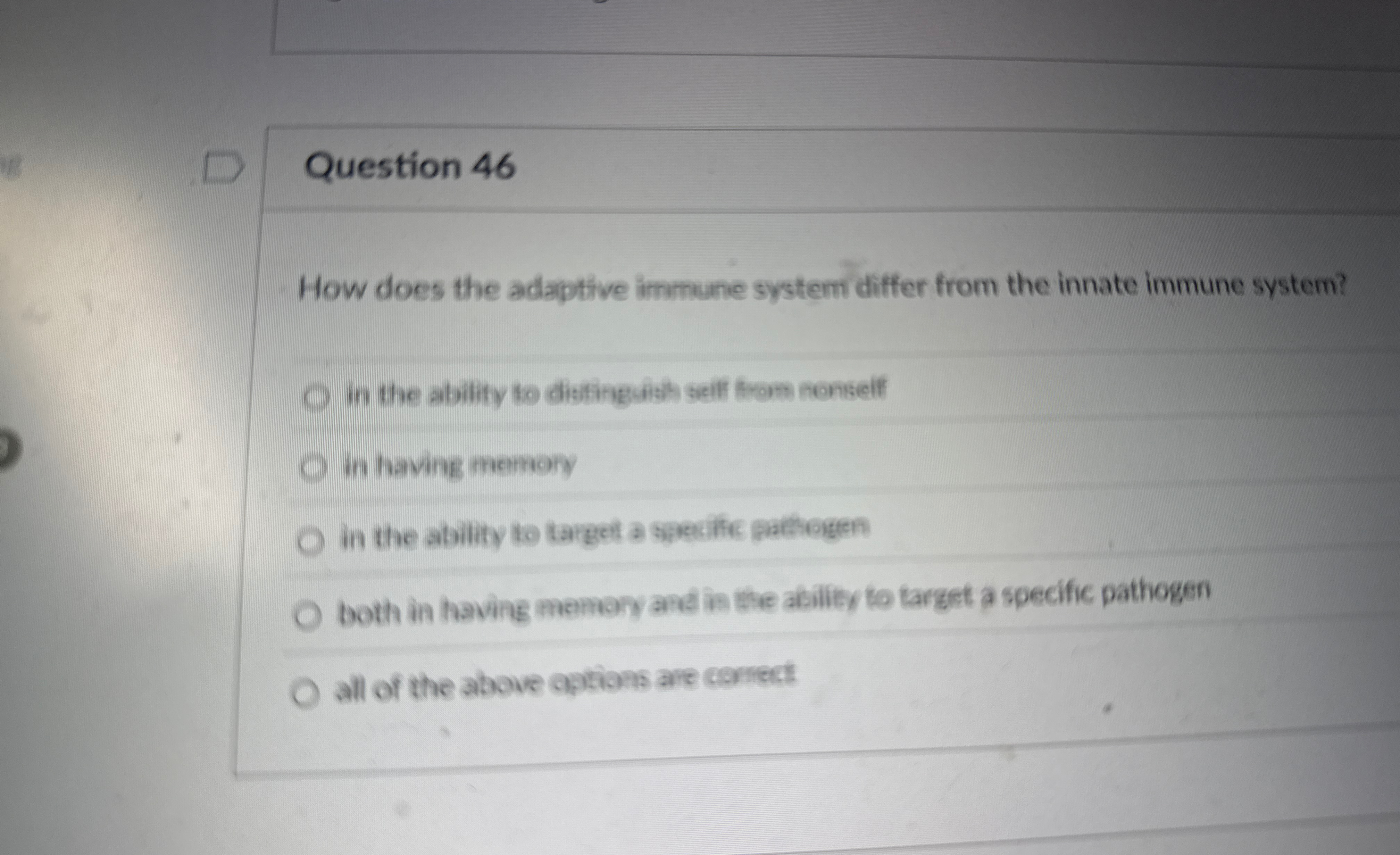 Question 4 6 How does the adaptive immune system