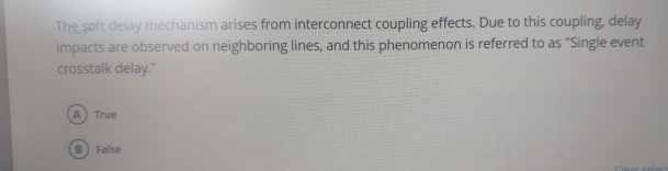 The soft delay mechanism arises from interconnect