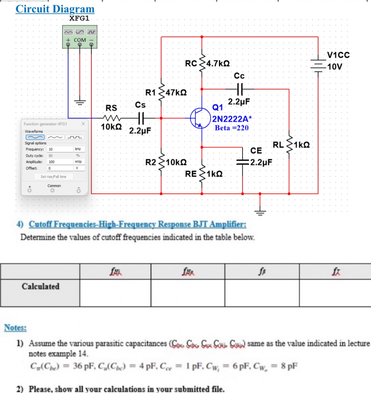 Cutoff Frequencies - High - Frequency Response