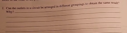 Can the outlets in a circuit be arranged in