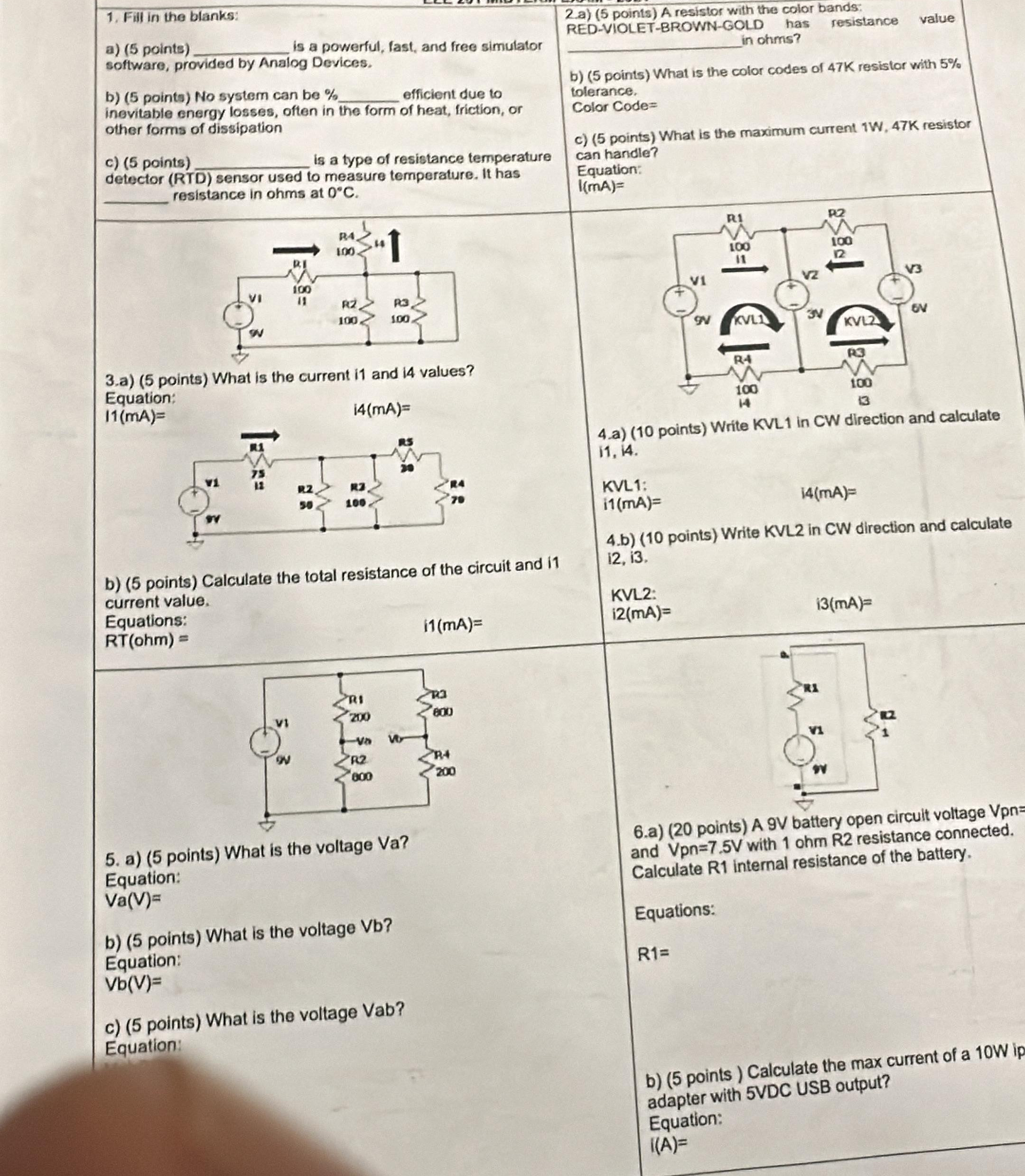 Fill in the blanks: a ) ( 5 points ) is a