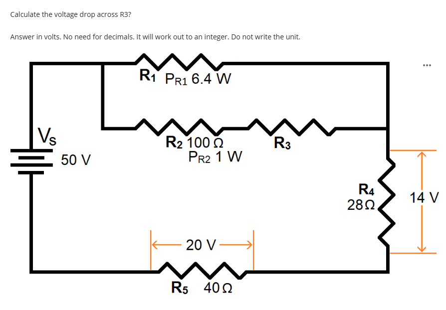 Calculate the voltage drop across R 3 ? Answer in