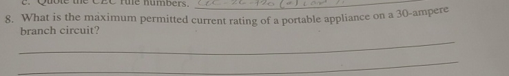 What is the maximum permitted current rating of a
