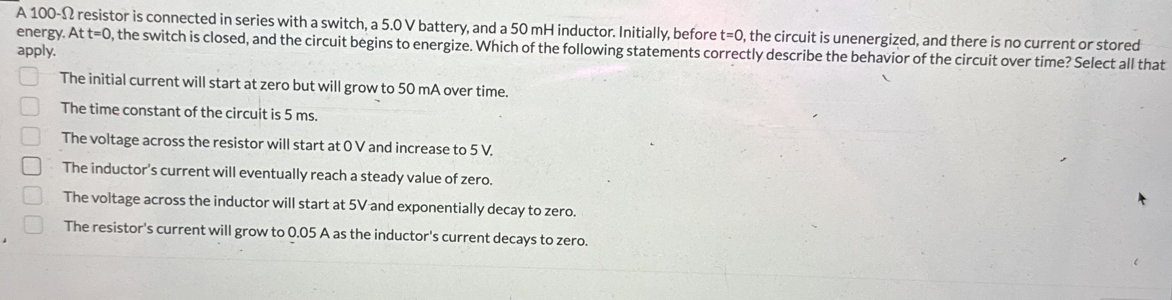 A 1 0 0 - resistor is connected in series with a