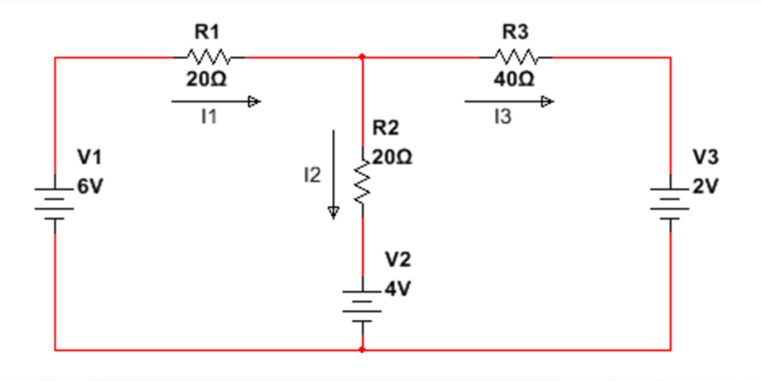 Use mesh analysis to find the mesh currents and