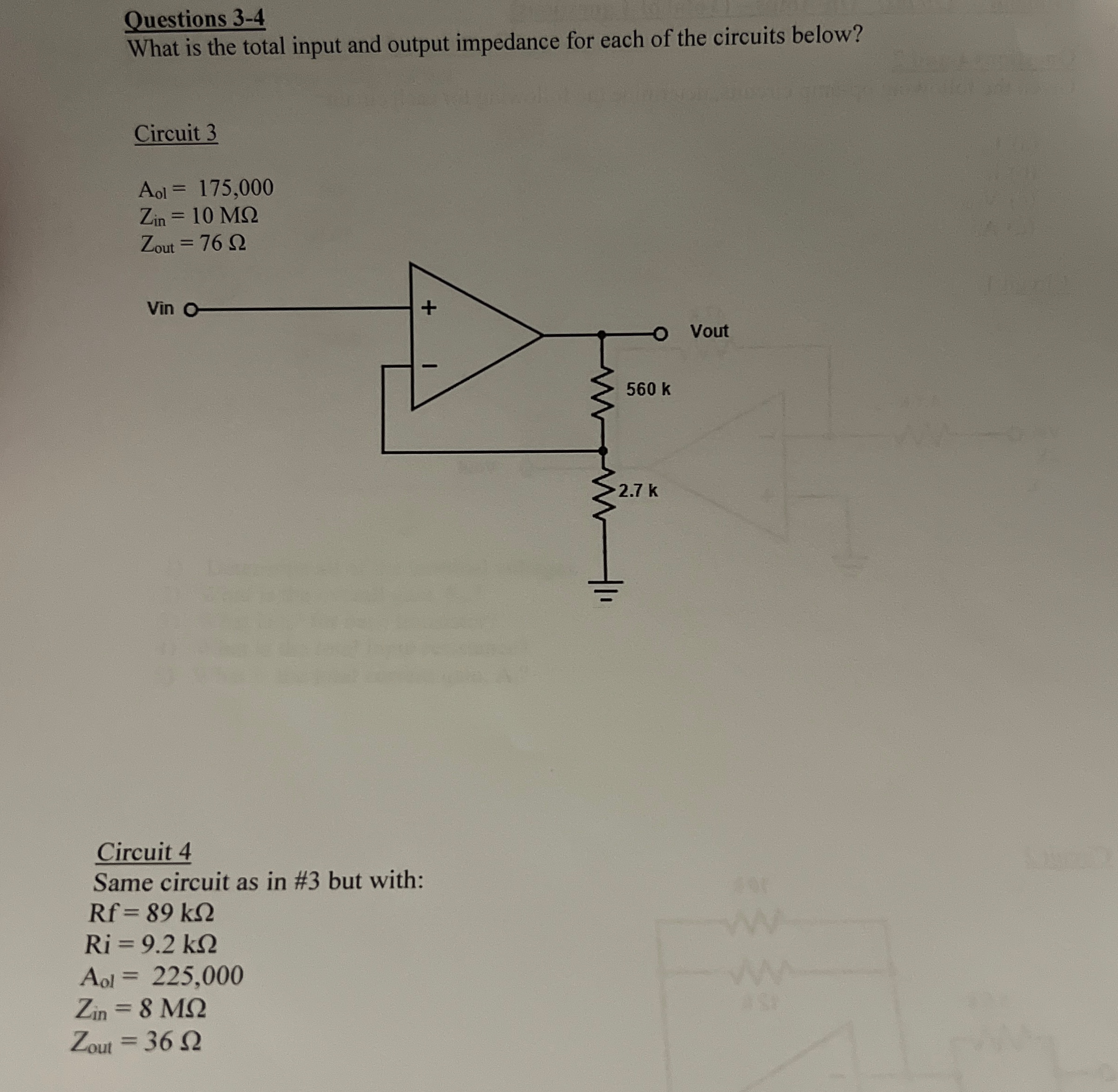 Questions 3 - 4 What is the total input and