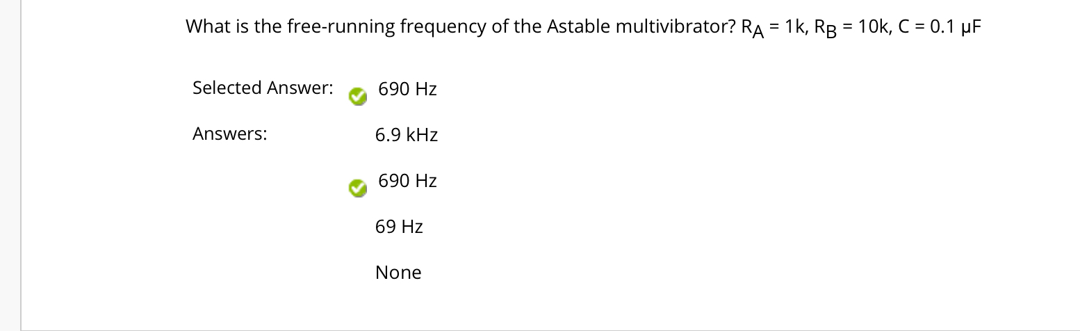 What is the free - running frequency of the
