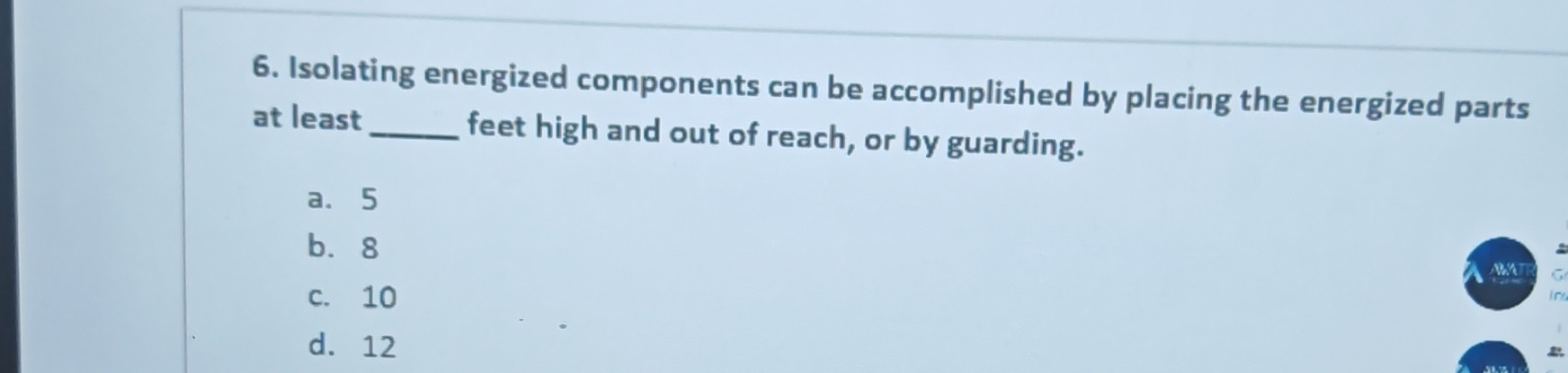 Isolating energized components can be