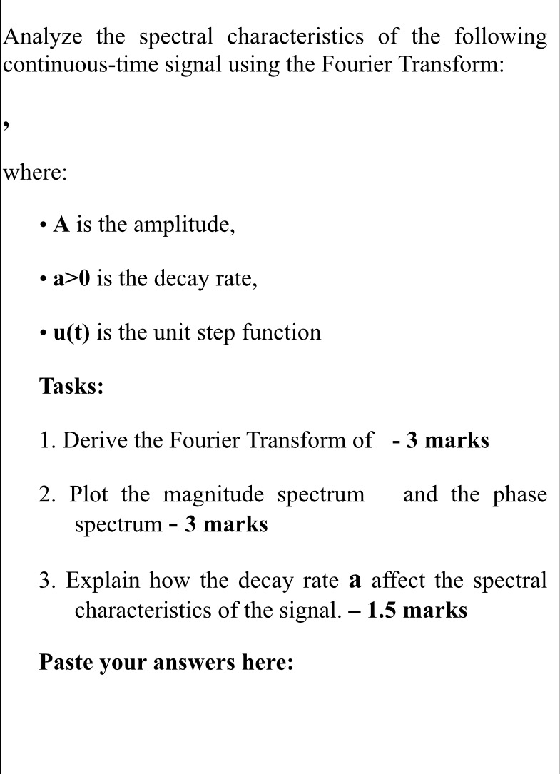 Analyze the spectral characteristics of the