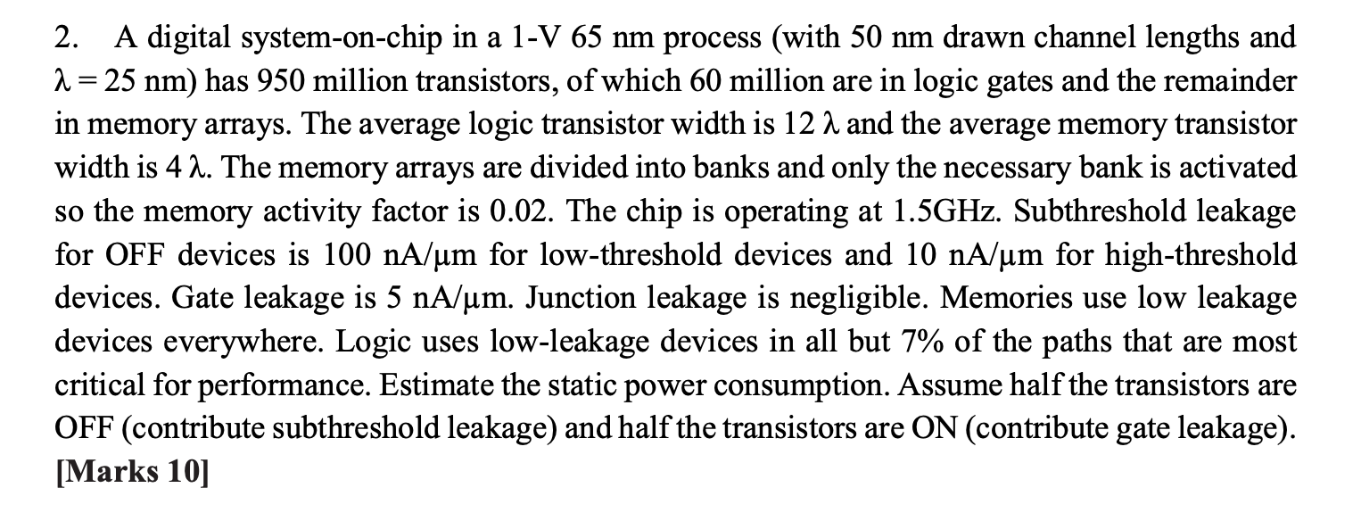2 . A digital system - on - chip in a 1 - V 6 5