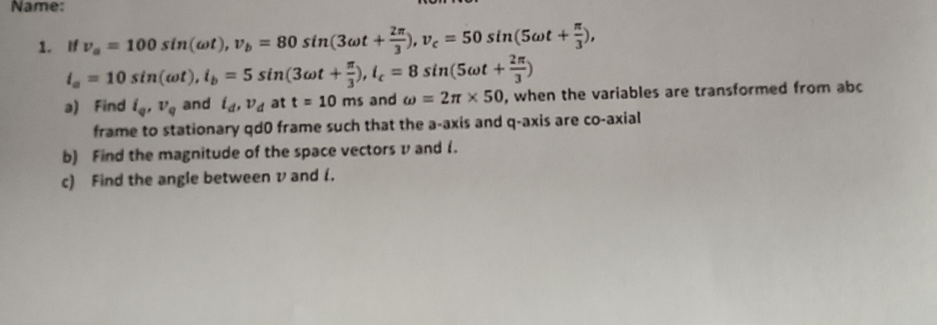 po Name: If v a = 1 0 0 s i n ( t ) , v b = 8 0 s