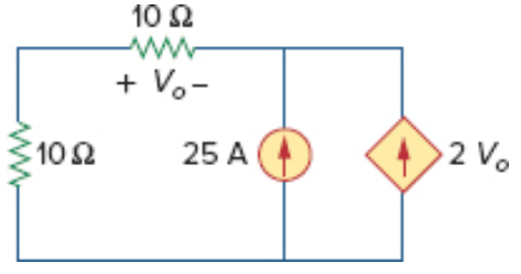 Determine V 0 in the circuit shown below. Report