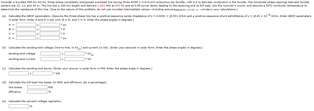 in polar form. Enter \ ( A \ ) and \ ( D \ ) in