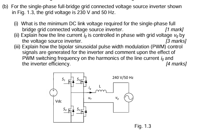 ( b ) For the single - phase full - bridge grid