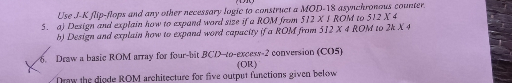 Use J - K flip - flops and any other necessary