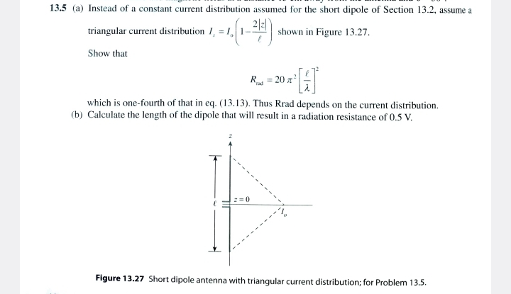 1 3 . 5 ( a ) Instead of a constant current