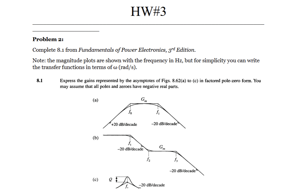 Problem 2 : Complete 8 . 1 from Fundamentals of