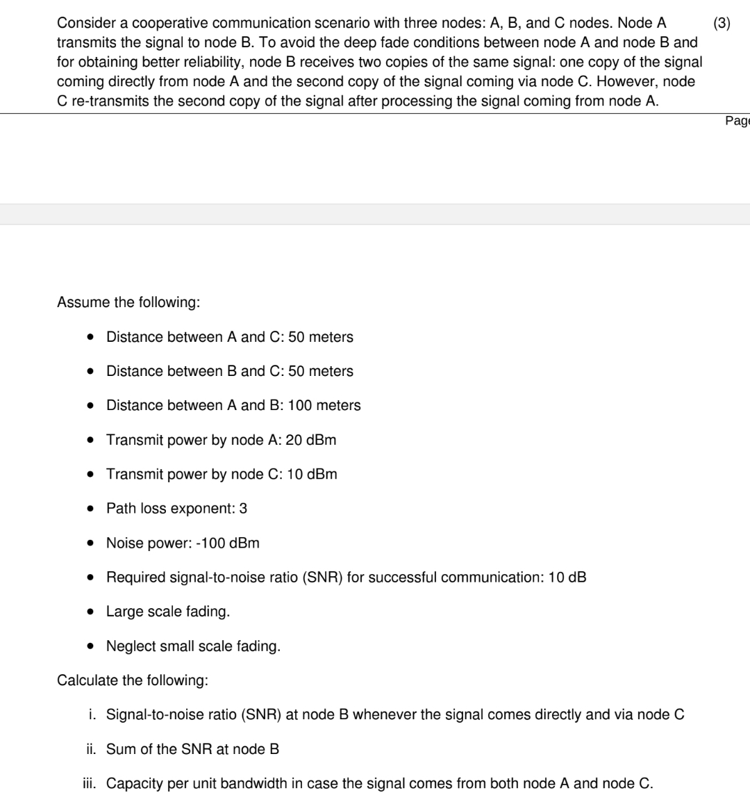 Consider a cooperative communication scenario