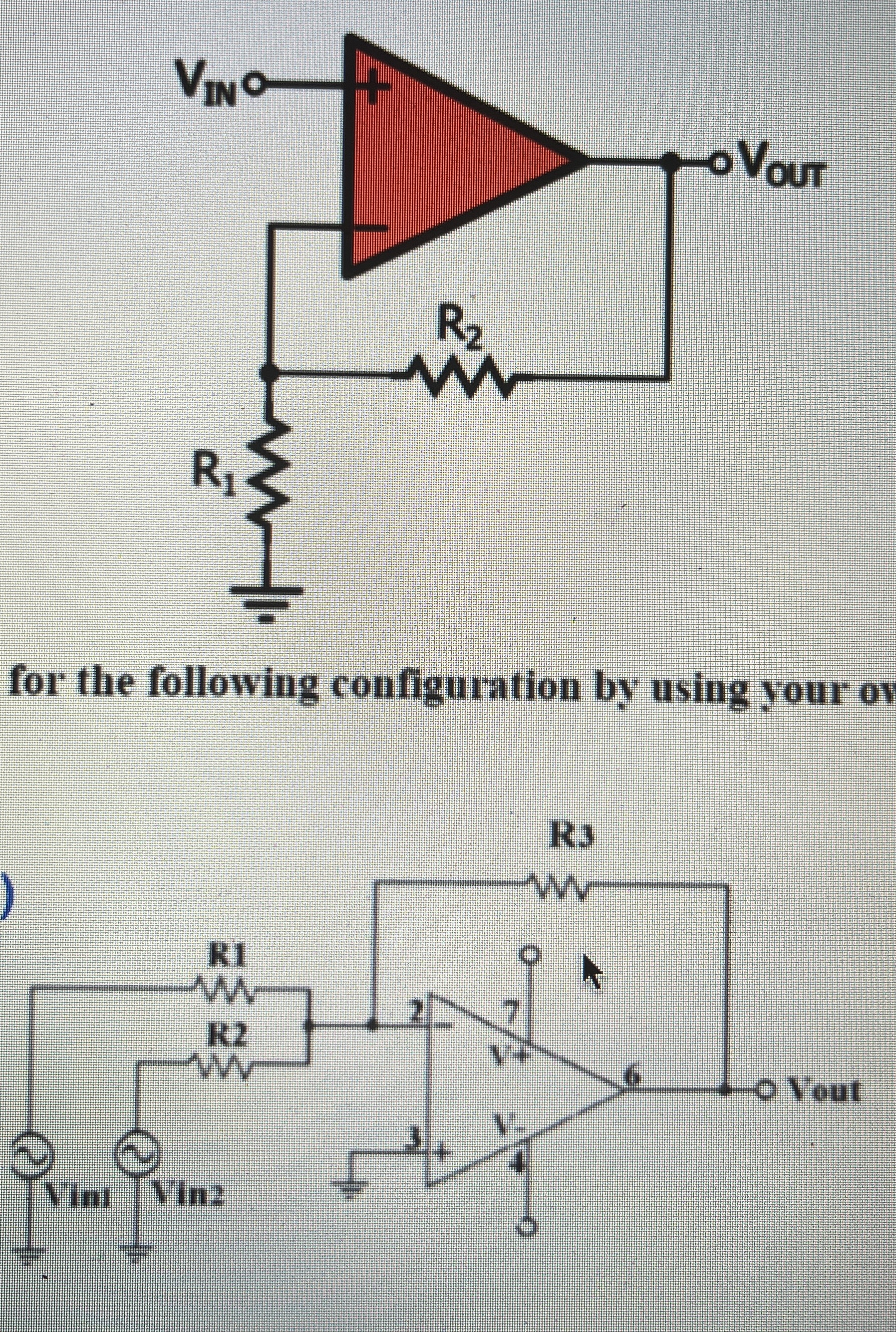 My parameters are R 1 = 2 kohm, R 2 = 7 kohm, R 3