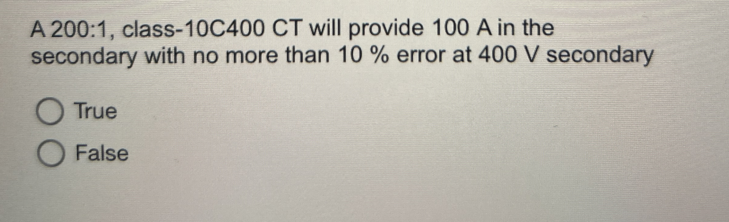 A 2 0 0 : 1 , class - 1 0 C 4 0 0 CT will provide