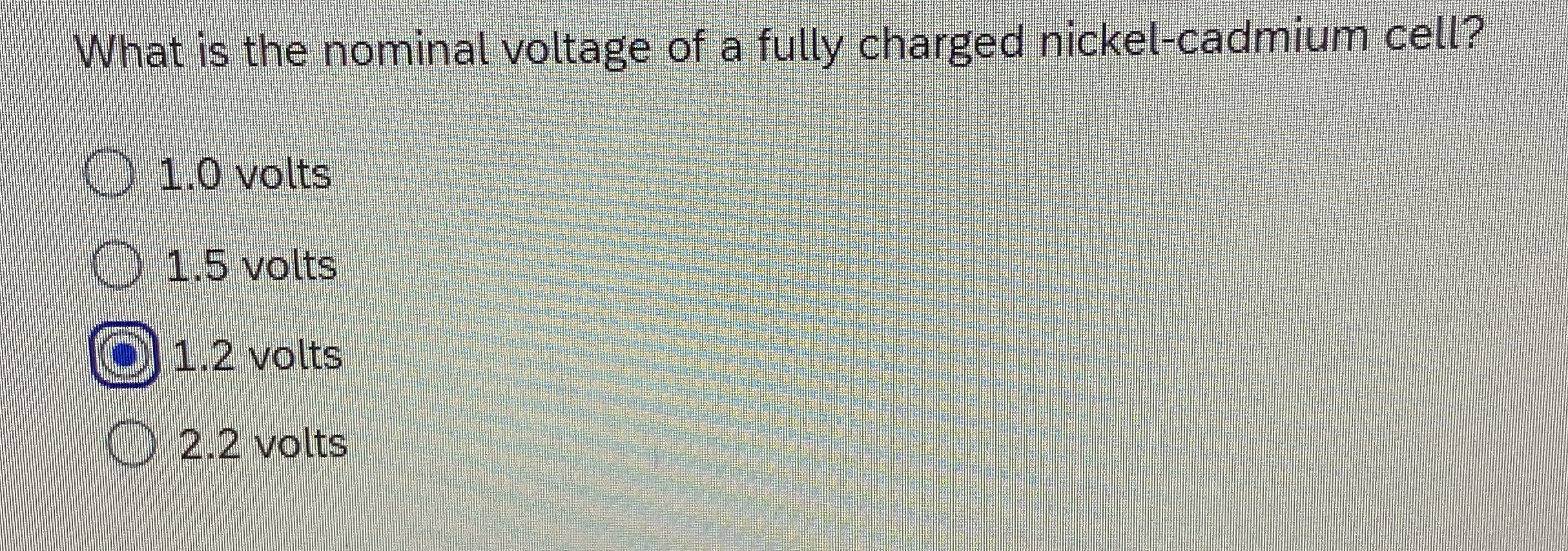 What is the nominal voltage of a fully charged