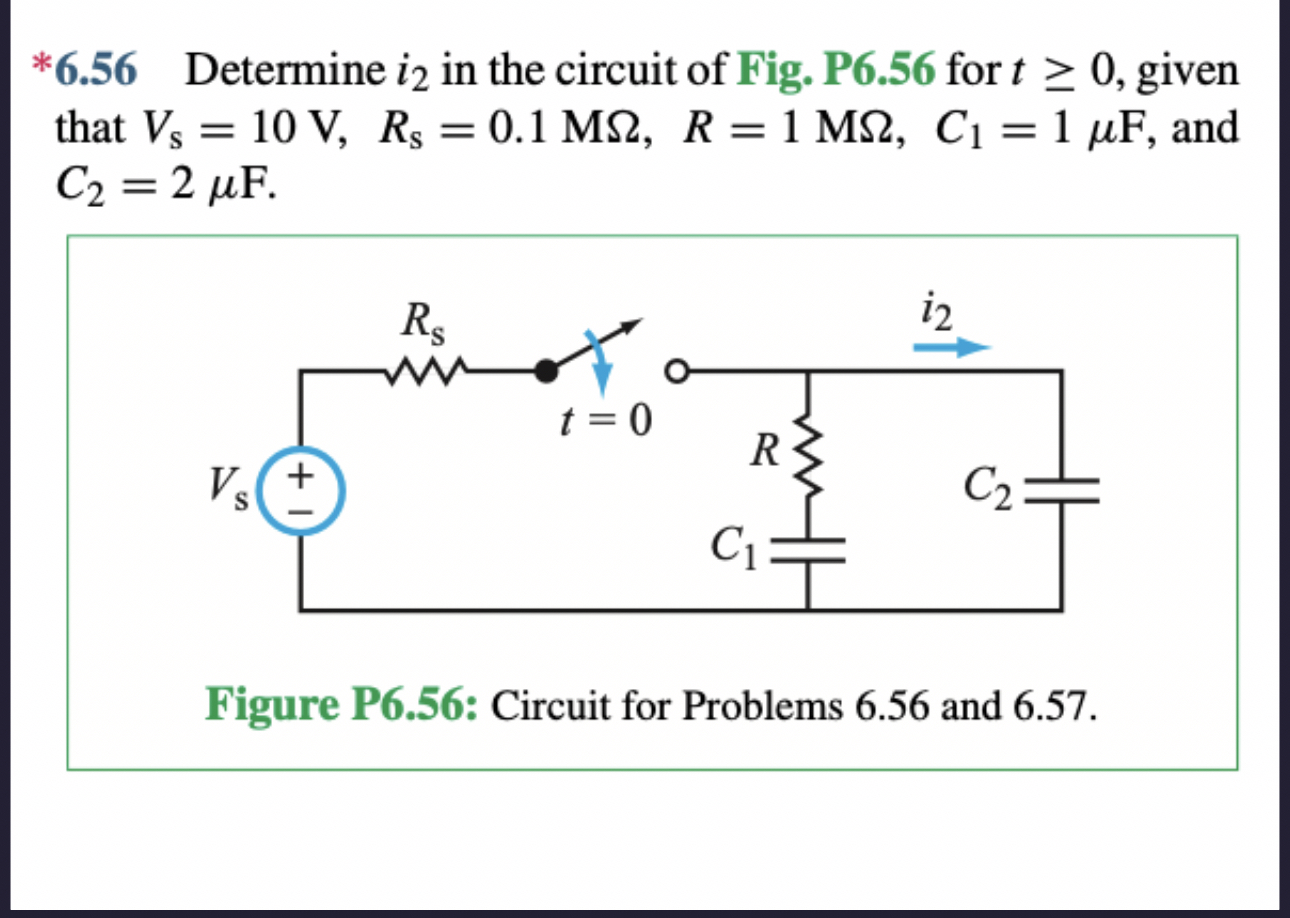 * 6 . 5 6 Determine i 2 in the circuit of Fig. P