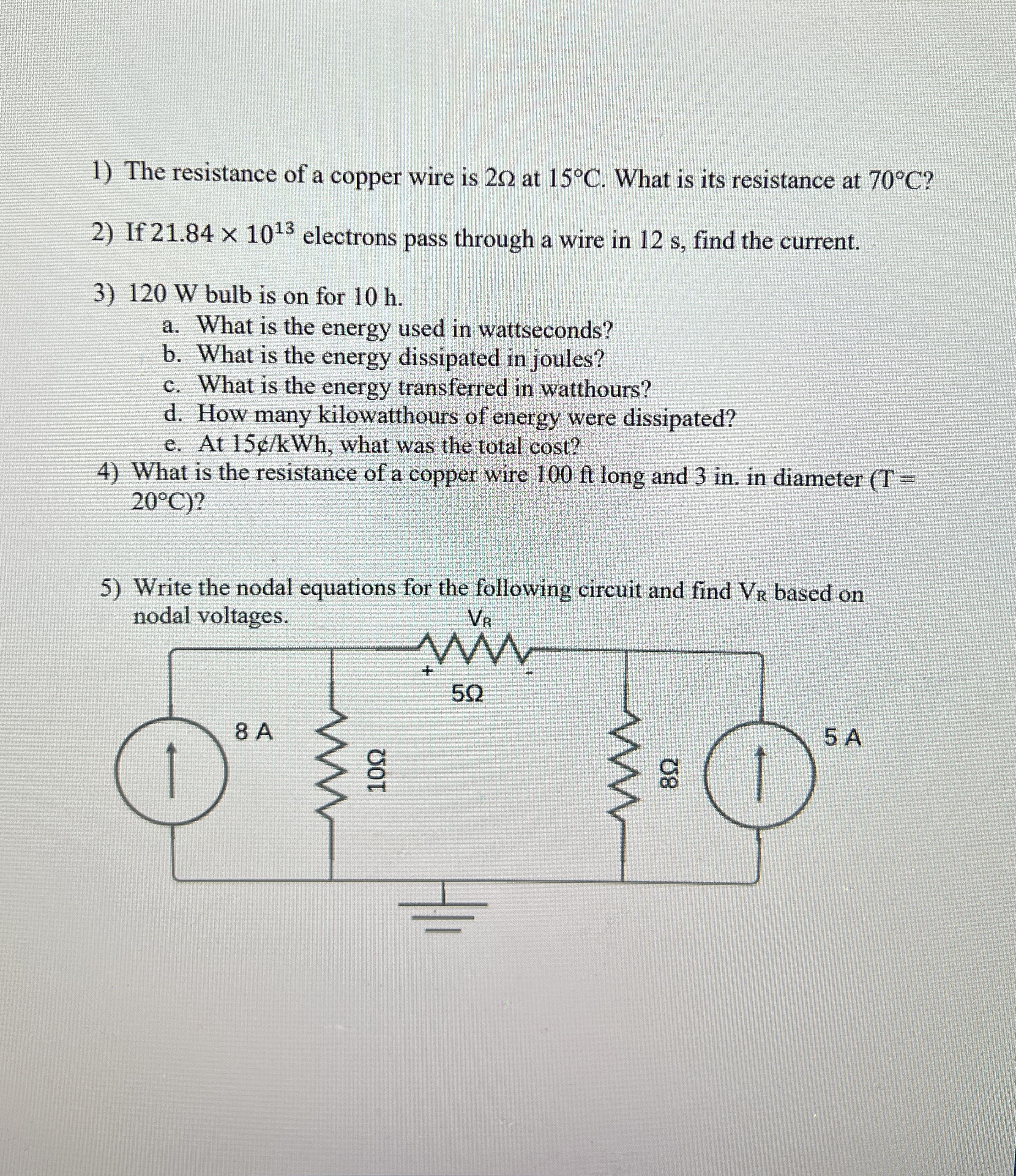 The resistance of a copper wire is 2 at 1 5 C .