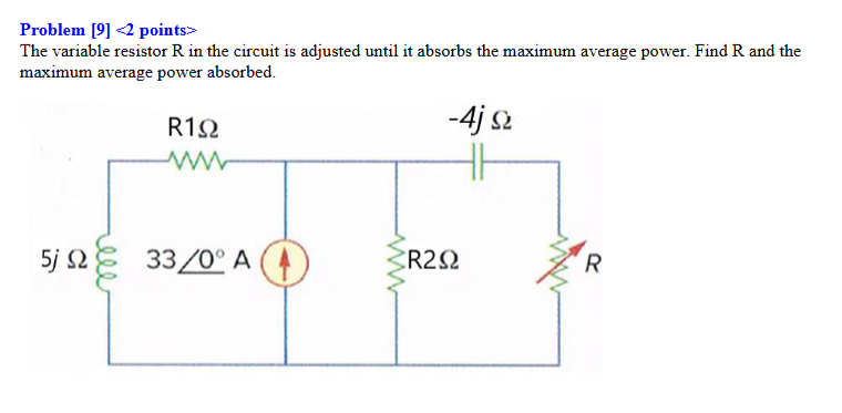 Problem [ 9 ] < 2 points > The variable resistor