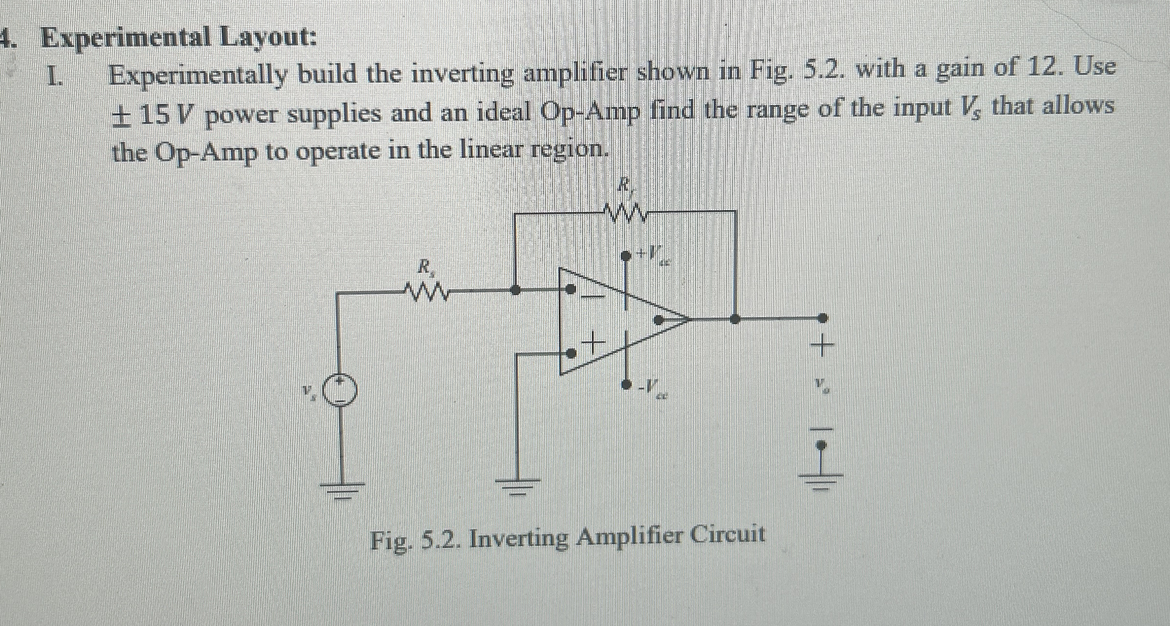 Experimental Layout: I. Experimentally build the