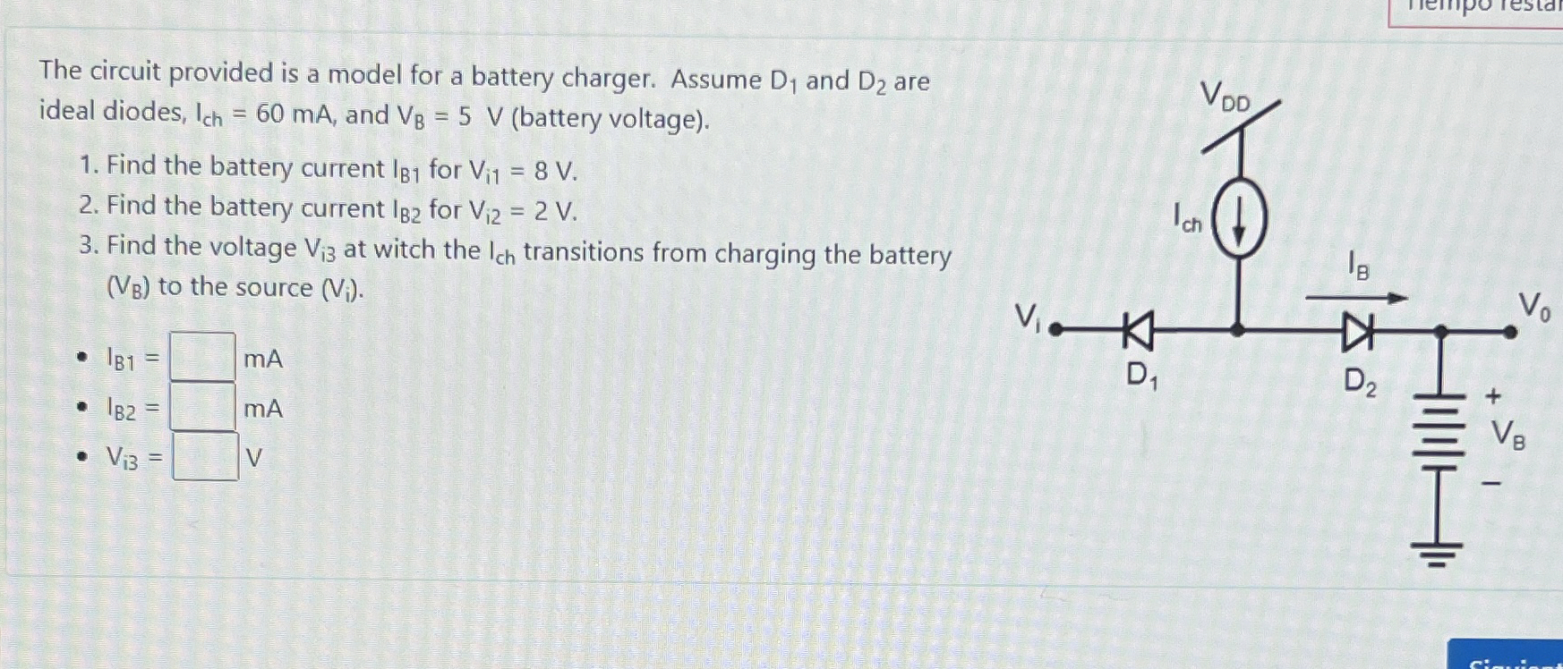 The circuit provided is a model for a battery
