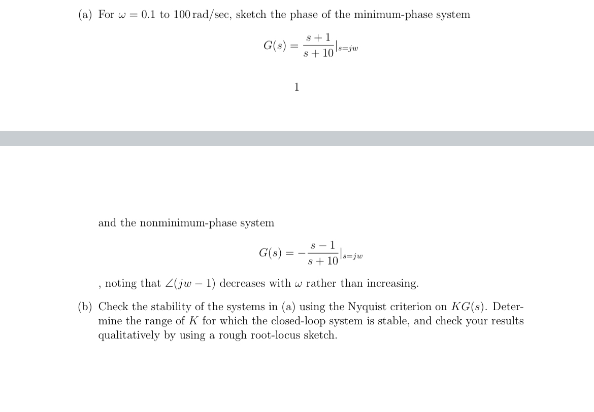 ( a ) For = 0 . 1 to 1 0 0 r a d s e c , sketch