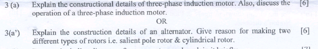 3 ( a ) Explain the constructional details of